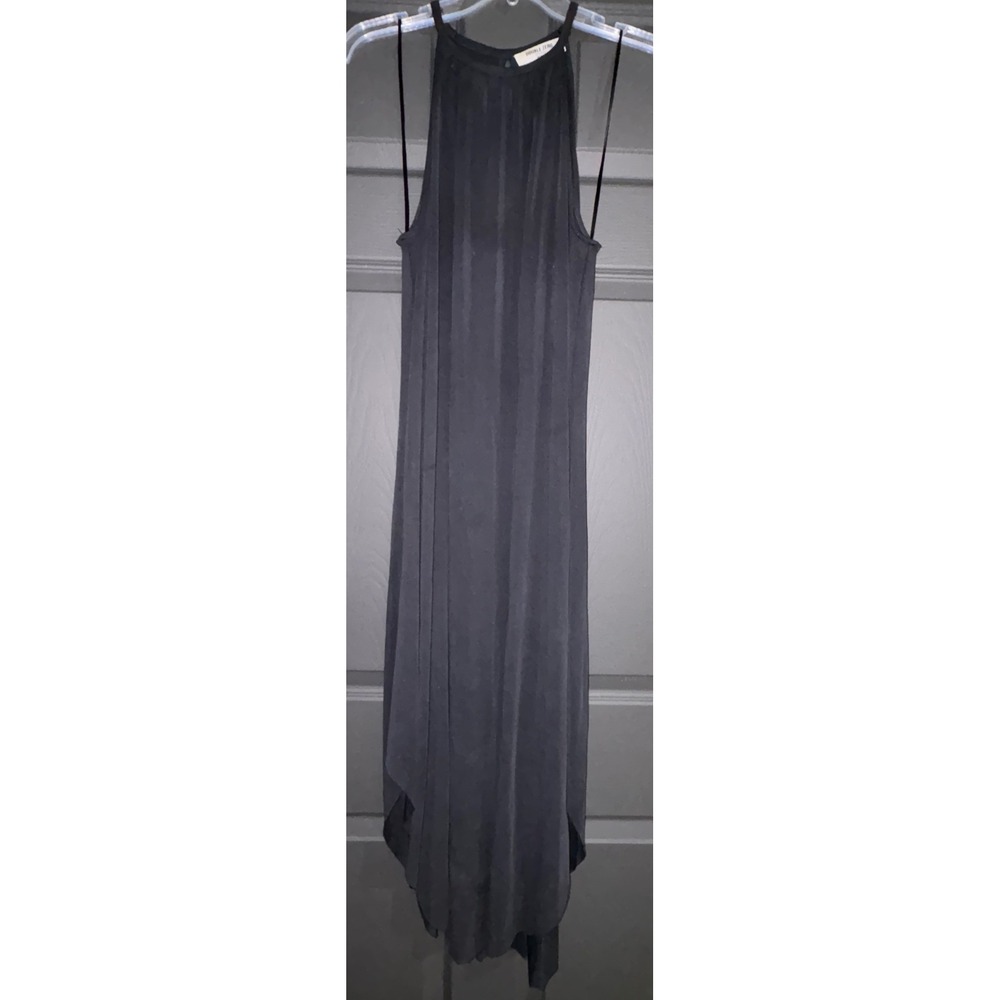 Double Zero Womens Black Halter Neck High Low Maxi Dress Side Slits Small